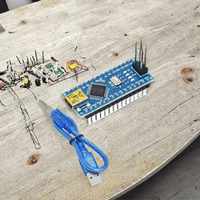 Nano V3.0 Versión Mejorada, Placa de Desarrollo de Microcontrolador ATMEGA328PB con Cable USB para Proyectos de Ingeniería Arduino