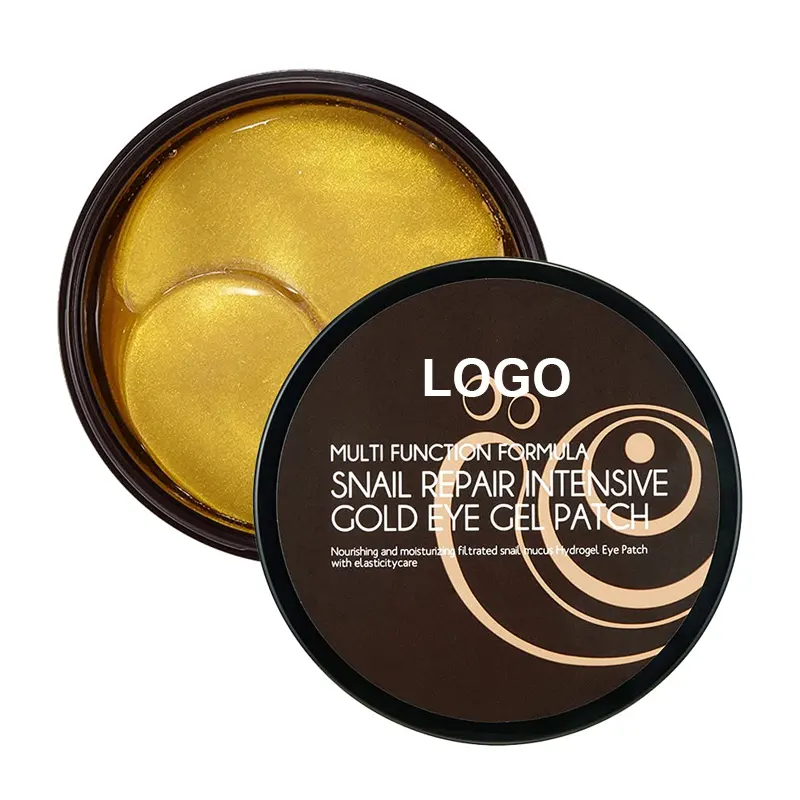 OEM ODM Gold Snail Eye Mask Soin De Visag Anti Puffiness Dark Circles Firming Skin Reducing Fine Lines Brightening Eye Patches