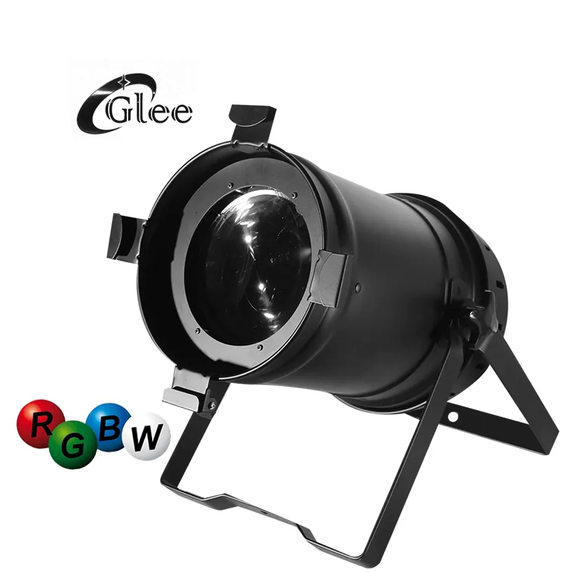 O zoom profissional PAR64 para teatro de palco 200W RGBW RGBA COB LED pode spotlight a luz