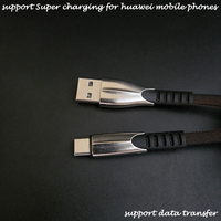2 ampères en alliage de zinc queue de poisson plat tressé anti-enchevêtrement super charge câbles USB à Type C