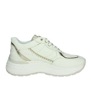 Sneakers Janet & Janet Donna J-060 Beige Oro, chaussures en toile tendance - Product Image 4