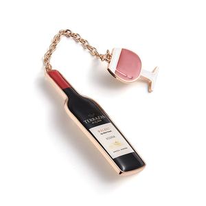 Pin Publicitario de Metal para Bar/Club con Diseño de Botella de Vino Tinto y Copa, para Bartender - Product Image 3