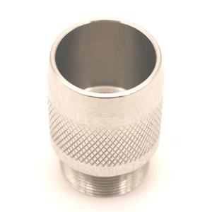 Tabung koneksi baja tahan karat knurled berlian bagian aluminium/baja/tembaga/kuningan buatan kustom presisi tinggi - Product Image 4