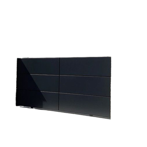 ตู้เก็บของติดผนังกระจกสีดำทันสมัย Qifan ดีไซน์ 3x2 แผง - Product Image 1