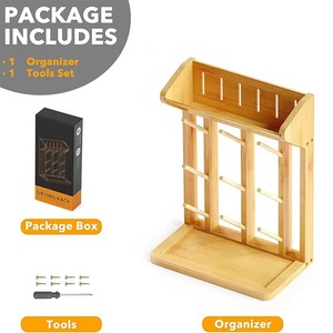 Support de rangement pour gobelets en bois pour biberons et sucettes, support de drainage pour gobelets et tasses à eau, porte-gobelet inversé - Product Image 5