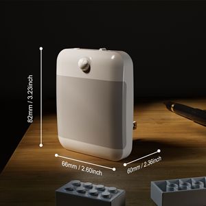 Factory Supply Motion <b>Sensor</b> Night <b>Light</b> Plug In <b>with</b> <b>Light</b> <b>Sensor</b> 2700K Warm White <b>LED</b> Lamp for Bedroom Hallway Staircase - Product Image 2
