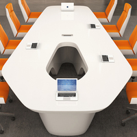 Ensemble de table et de chaises de conférence de bureau, ensemble de table de réunion de forme créative