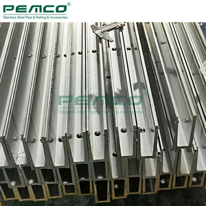 Balaustrada De Vidro Sem Moldura Corrimãos Varanda Alumínio U Canal Vidro Trilhos Deck Design De Trilhos De Vidro - Product Image 6