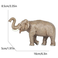 Jouet modèle d'animaux sauvages en PVC massif à assembler, pour l'éveil des jeunes enfants, représentant des animaux d'Asie : Éléphant, Crocodile, Loup des neiges, Léopard, Tortue, Vache