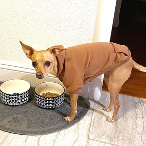 Moletom Clássico de Inverno para Cães com Bolsos, Roupa Quente de Lã para Animais de Estimação Pequenos, Chihuahua e Filhotes (Café XX-Pequeno) OEM/ODM - Product Image 3