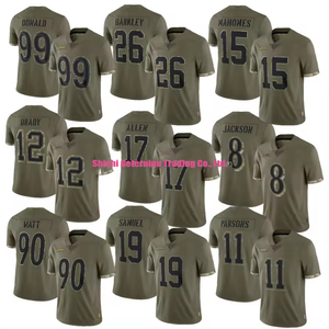 Vente chaude #12 <span class=keywords><strong>Tom</strong></span> Brady #17 Josh Allen #15 Patrick Mahomes Salute to Service Maillot de football américain cousu <span class=keywords><strong>Olive</strong></span> - Product Image 6