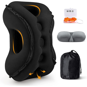 3in1 Set Multifunction Travel Pillow <b>Neck</b> Head Chin Support Inflatable Travel Pillow for Airplane Home Sleeping <b>Rest</b> - Product Image 1