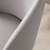 Chaise de salle à manger, luxe léger, chambre à coucher, table de négociation, réception, moderne, simple, cuir, nordique, surface douce