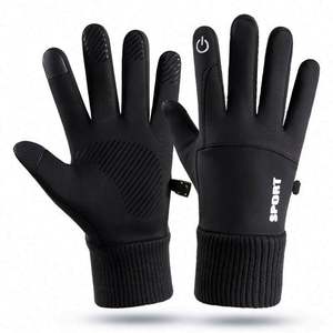 Gants d'hiver chauds à doigts complets, imperméables, coupe-vent, pour le cyclisme, les sports de plein air, la course à pied, la moto, le ski, avec écran tactile, en polaire et dacron - Product Image 4