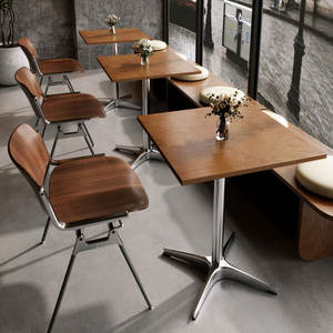 Meja Sofa dan kursi kombinasi, kursi gaya industri Birch Sillas laut untuk restoran ruang makan kedai Internet - Product Image 6