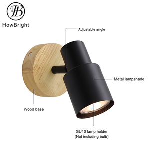 Nhà Máy giá màu đen với gỗ cơ sở GU10 ổ cắm cho nhà cà phê cửa hàng trần chiếu sáng tại chỗ - Product Image 3