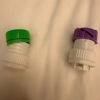 Bouchon de bouteille en plastique personnalisé en usine, couleur verte-orange, 28 mm, pour jus, matcha, café en poudre ou liquide