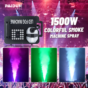 Machine à fumée portable électrique LED 1500W Mini scène sans fil avec télécommande Upspray pour mariages et fêtes, glace sèche incluse - Product Image 4
