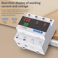 Commutateur de transfert automatique (ATS) 3 voies sur rail DIN 220V pour alimentation de secours de générateur solaire et réseau électrique