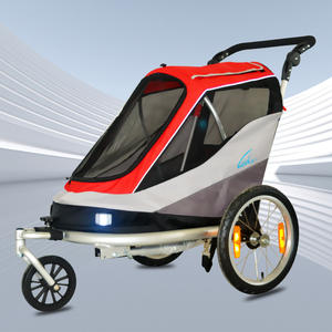 अटैचबल साइकिल पालतू जानवर ट्रेलर बड़े अंतरिक्ष दोहरी उद्देश्य बिल्ली कुत्ते आउटडोर ट्रॉली - Product Image 2