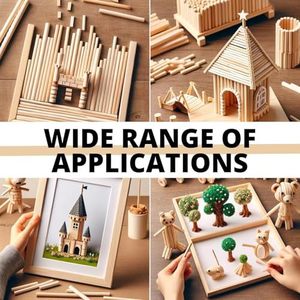 Wooden Round Stick Craft Material Long Solid Wood Rod For DIY Projects And <b>Clothes</b> <b>Rack</b> Making - Product Image 4