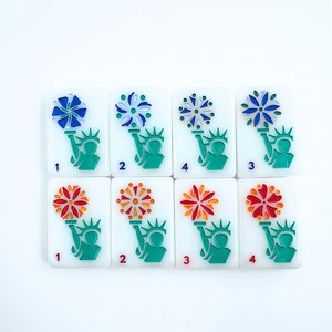 Juego de Mahjong Americano Personalizado de una Sola Capa, <span class=keywords><strong>Serie</strong></span> NYC Never Sleeps, 160 Fichas Acrílicas con Diseño de Lujo Pintado a Mano - Product Image 5