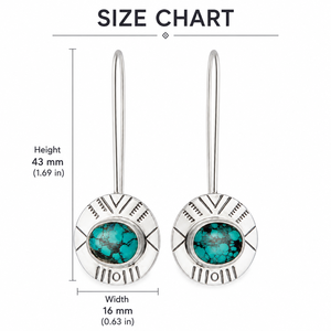 Orecchini Pendenti Vintage Blu-Verde con Rilievo, Gioielli Minimalisti alla Moda per Donne - Product Image 5