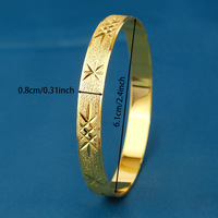 Nouveaux Bracelets Plaqué Or 24 carats 8 mm avec Breloque, Large Modèle Arabe, Bijoux en Or Rempli pour Femme, Idéal Cadeau