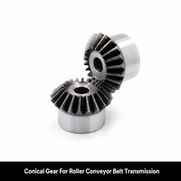 Personnalisé non standard 45 #   Engrenage conique en acier à dents trempées pour transmission de courroie à rouleaux