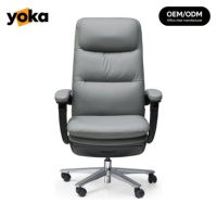 Chaise de Direction Ergonomique en Cuir avec Repose-Pieds, Inclinable pour Bureau et Salon, Vente Directe Usine OEM/ODM