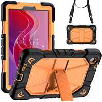 Étui de protection en silicone robuste avec support intégré et bandoulière pour Lenovo Tab One 8,7 pouces Lenovo K9