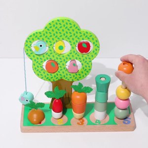 Juguete educativo temprano de madera para niños de 2 a 4 años, marco de conteo de <span class=keywords><strong>granja</strong></span> para jardín de infantes, juego de clasificación de matemáticas para bebés - Product Image 2