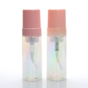 Chai xịt bọt rửa mặt 150ml bán buôn, bao bì nhựa mỹ phẩm, màu hồng, có vòi bơm - Product Image 5