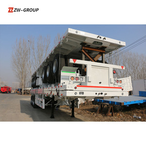 Nouveau 2 3 4 essieux 60 tonnes 80 tonnes 40 pieds 45 pieds expédition de conteneurs semi-remorque de camion à plat à vendre - Product Image 2