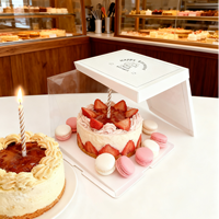 Boîte à gâteau de 4 pouces, boîte à gâteau de 6 pouces, boîte à gâteau de 8 pouces, boîte d'emballage pour gâteau d'anniversaire, boîte à gâteau transparente, boîte à gâteau personnalisée