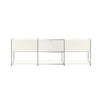 Commode modulaire en acier inoxydable, table de chevet pour chambre à coucher, buffet pour salle à manger, meuble TV pour salon