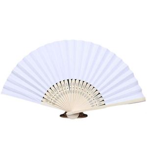 Abanico de Papel Plegable de 8.3 Pulgadas para Mujer, Abanicos Decorativos Chinos Japoneses Plegables de Bambú - Product Image 6