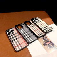 Étui de téléphone en cuir PU à motif écossais, protection intégrale pour iPhone 17 Pro Max, séries 16 et 15