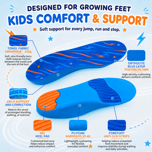 Solette Ortopediche Personalizzate in PU per Bambini, Traspiranti, per Correzione Piede Piatto e Valgo, Design a Otto Caratteri, per Gambe a O - Product Image 3