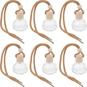 Bouteille vide de parfum diffuseur pour voiture, 8 ml, ronde, avec cordon coloré, pour décoration pendentif et assainisseur d'air - Product Image 1