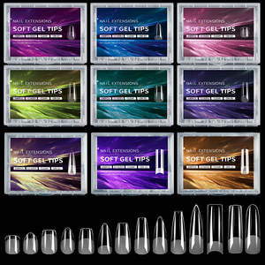 Puntas de <span class=keywords><strong>uñas</strong></span> postizas de lujo Gel suave ABS Ecológico Punta del dedo Semi-Mate Almendra Ataúd francés Cubierta completa <span class=keywords><strong>Uñas</strong></span> postizas artificiales - Product Image 2