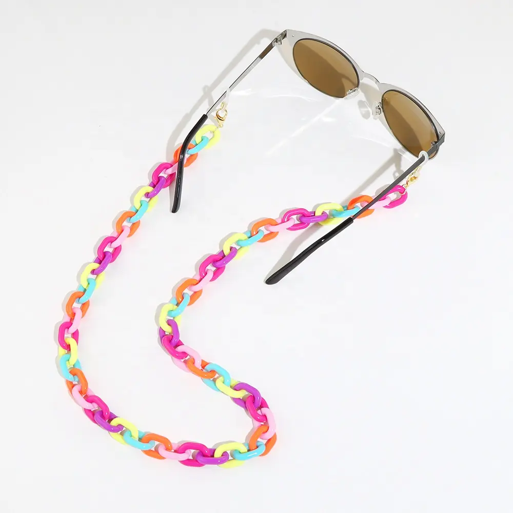 Multi Color Adjustable Acrylic Eyewear Accessories Eyeglass Chain Sunglasses Holder Glasses Chain For Women