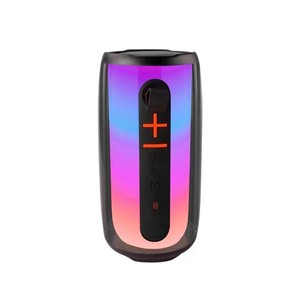 Portable Speaker With Microphone Colorful LED Light Rechargeable Battery <b>Button</b> Control For Home Karaoke - Product Image 3