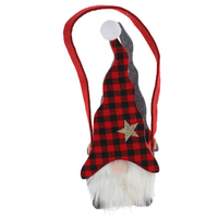 Décor de fête de vacances Noël rouge noir Plaid suédois Santa Gnome sac de bonbons en peluche pour la maison et les faveurs de fête