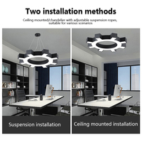 Lustre de design américain pour salon, sans scintillement, spectre complet CRI98, 20 watts LED, forme d'engrenage, luminaire suspendu au plafond