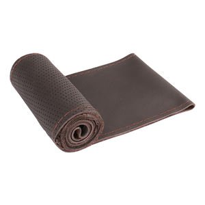 Housse de volant brillant sport Tesla modèle 3 <span class=keywords><strong>Logo</strong></span> housse de volant universel cousu à la main en cuir personnalisé pour Honda pour <span class=keywords><strong>Vw</strong></span> - Product Image 4