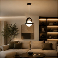 Suspension moderne en forme d'orbite avec cadre sculpté pour chambre à coucher, chevet, salle à manger, îlot de cuisine, café, hôtel, bar