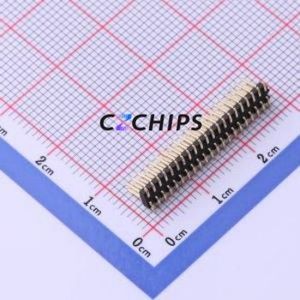 X1321WVS-2x21J-C40D53 Pin Header SMD,P=1.27mm Connector ( Pin Structure: 2x21P )( Pitch: 1.27mm )( Row Spacing: 1.27mm ) - Product Image 2