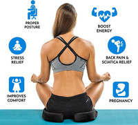 Coussin de siège en mousse à mémoire de forme orthopédique refroidissant antidérapant pour chaise de bureau siège de voiture coccyx coccyx sciatique soulagement de la douleur