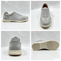 Chaussures habillées pour hommes en nubuck de vache, à bout fermé, à lacets, avec coussin d'air, antidérapantes, semelle extérieure en caoutchouc, pour le bureau